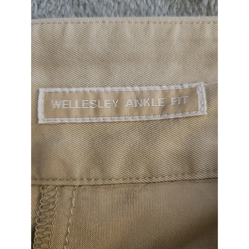 Michael Kors Pants Women 8 Tan Wellesley Ankle Fit Khaki Straight Leg Chino Rise